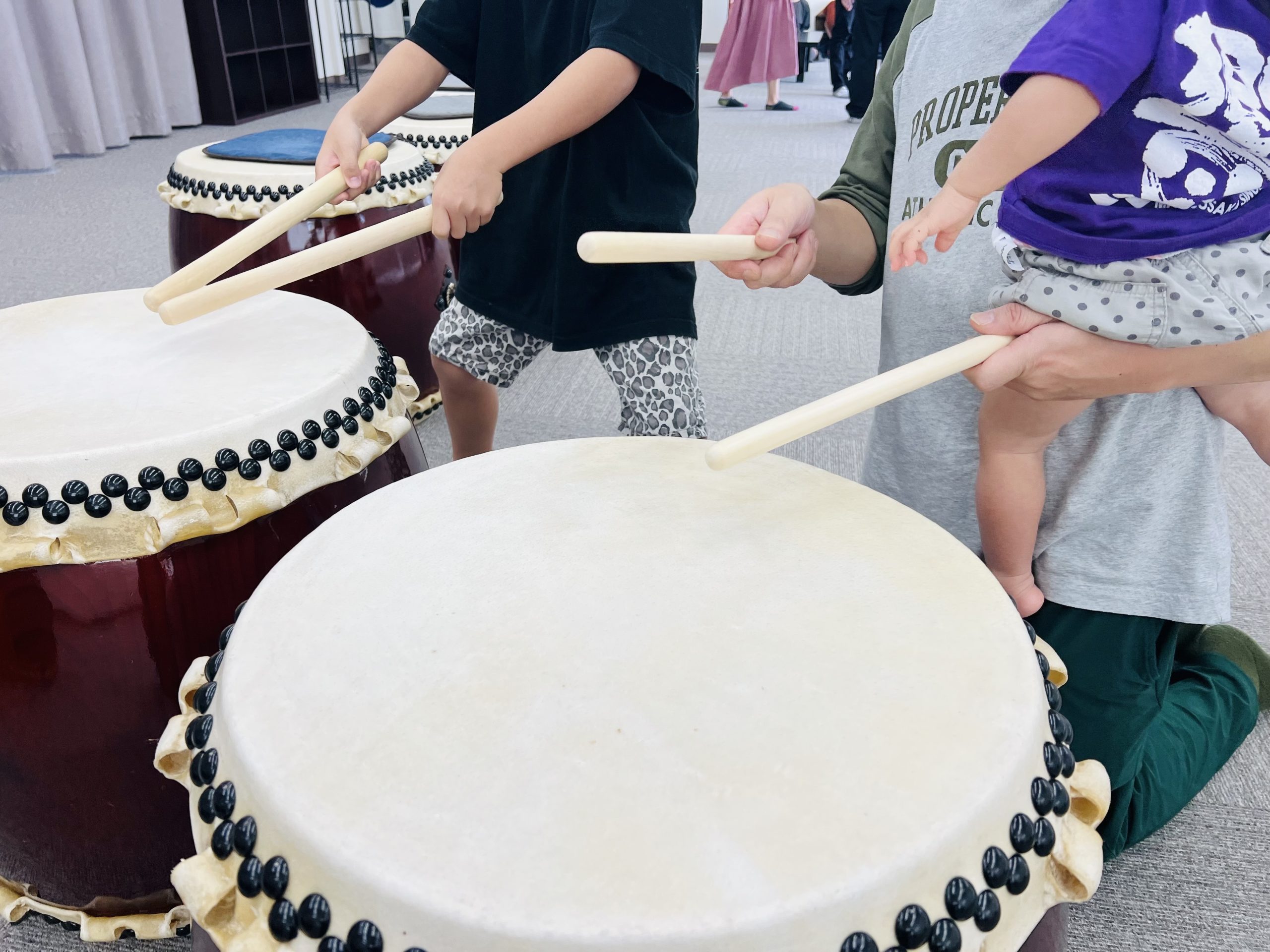 子どもが打っている様子