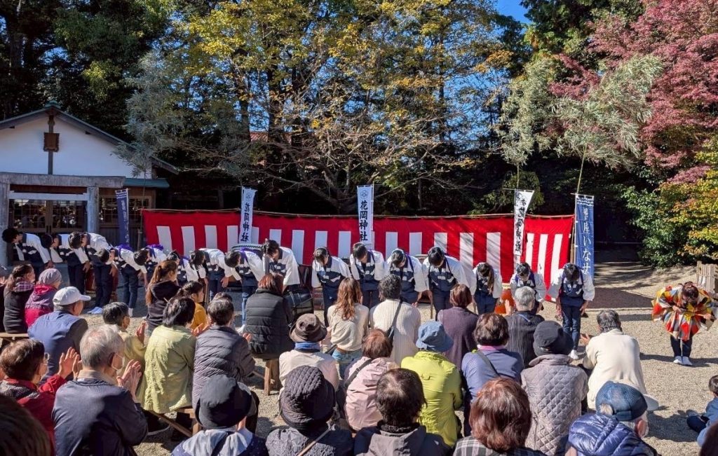 整列している様子